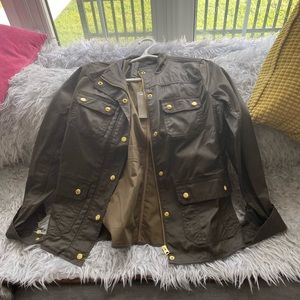 Waxed green cotton J Crew light jacket